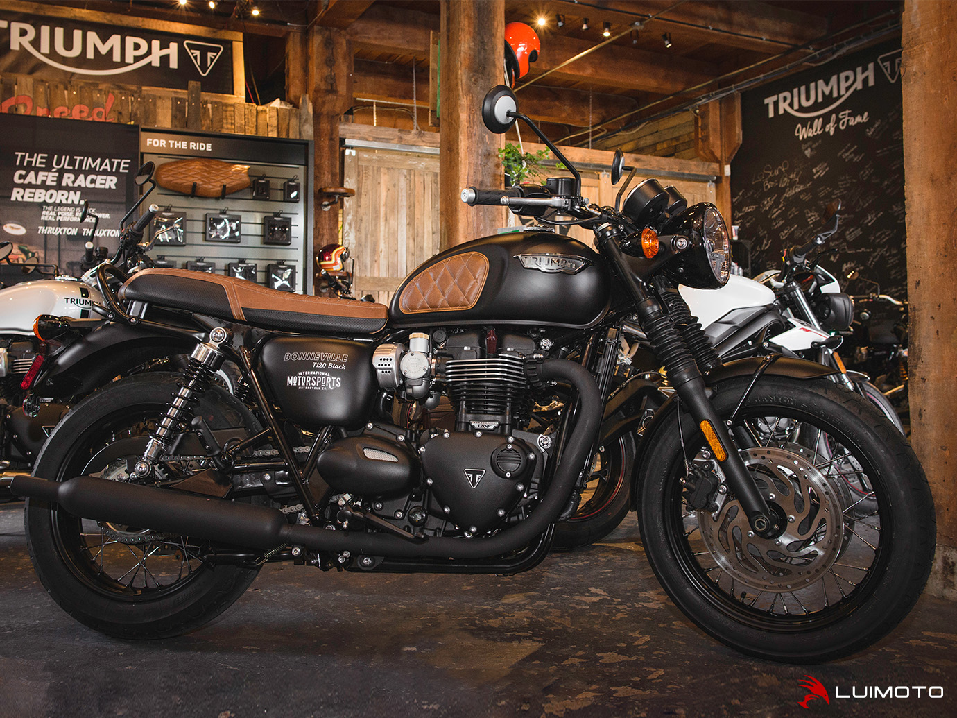 LUIMOTO TANK LEAF DIAMOND Tank Pads for the Triumph Bonneviille
